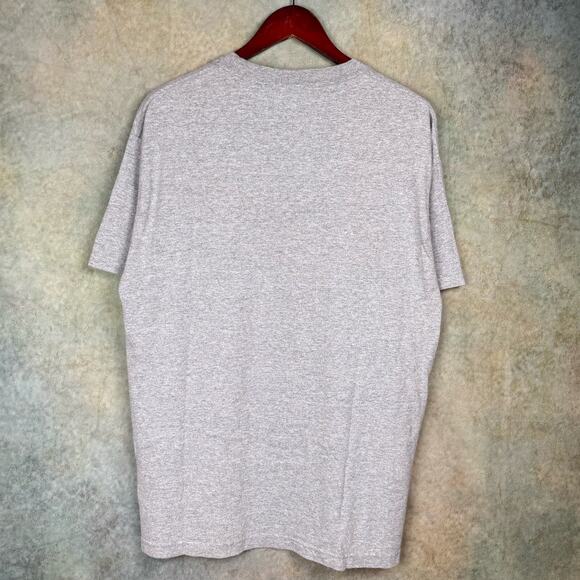 VTG 90s Pittsburgh Steelers Graphic T Shirt Sz L Gray NFL Football Helmet - Picture 3 of 7